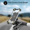 visnfa New Bike Phone Mount with Stainless Steel Clamp Arms Anti Shake and Stable 360° Rotation Bike Accessories / Bike Phone Holder for Any Smartphones GPS Other Devices Between 4 and 7 inches
