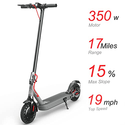 Hiboy S2 Electric Scooter - 8.5" Solid Tires - Up to 17 Miles Long-Range & 19 MPH Portable Folding Commuting Scooter for Adults with Double Braking System and App (S2)