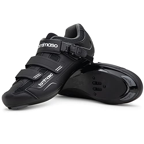 Tommaso Strada 200 Dual Cleat Compatible Road Bike, Touring, Indoor Cycling Shoe with Buckle - 48