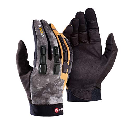 G-Form Moab Trail Bike Gloves, Gray/Sunburst, Adult XS