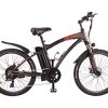 DJ Mountain Bike 750W 48V 13Ah Power Electric Bicycle, Matte Black, LED Bike Light, Fork Suspension and Shimano Gear