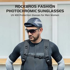 ROCKBROS Bike Sunglasses Men's Photochromic Running Sunglasses UV Protection