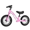 Bueuwe 12" Balance Bike Kids Baby Outdoor Mini Walking Bike Without Pedal Magnesium Alloy Frame Lightweight Rubber Tire Adjustable Seat Toddler Training Bike 1-6 Years 35 Kg,A Pink