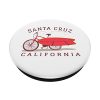 Santa Cruz California Surfing Fan Bicycle Surfboard Art PopSockets Swappable PopGrip
