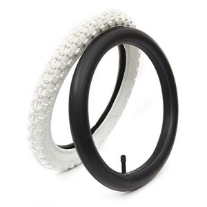 CALPALMY (2 Sets) 20” x 1.95/2.125 Kids Bike Replacement White Tires and Tubes - Compatible with Most 20” Kids Bikes Like RoyalBaby, Joystar, and Dynacraft - Made from BPA/Latex Free Butyl Rubber