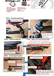 COMINGFIT 180lbs Capacity Solid Bearings Universal Adjustable Bicycle Luggage Cargo Rack