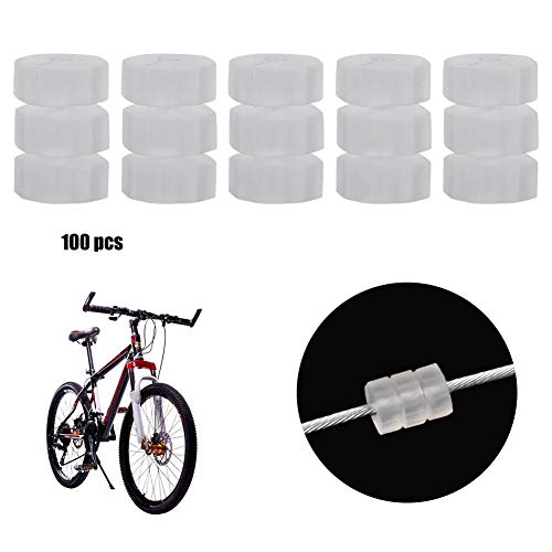 VGEBY1 Bike Brake Cable Protector, 100Pcs Gear Cable Frame Wrap Protector O-Ring Donuts Line Tube