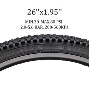 Hycline Bike Tire,26x1.95-Inch Folding Replacement Tire for MTB Mountain Bicycle-Black