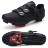 Mens Womens Cycling Shoes Compatible with Peloton Bike Shoes Road Bike Shoes Riding Bicycle Pre-Installed with Look Delta Cleats Clip Indoor Outdoor Pedal Size 10 Black