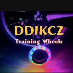 DDJKCZ Bike Training Wheels Flash Mute Big Wheel Compatible for 12 14 16 18 20 inch Single Speed Bicycle (Pink)
