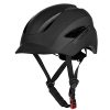 MOKFIRE Adult Bike Helmet That's Light, Cool & Sleek, Bicycle Cycling Helmet with Rear Light for Urban Commuter Adjustable Size for Adults Men/Women - Black