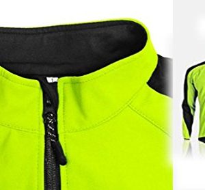 Cycling Thermal Jacket for Men Windproof Jersey Waterproof Mens Fleece Bicylce Clothes Coat Full Zipper XL Green