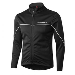 INBIKE Winter Men's Fleeced Athletic Jacket Soft Shell Coat Windbreaker Thermal Tech Clothing (XL, TJJ)