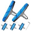 Bike Brake Pads Set, Alritz 6 PCS Road Mountain Bicycle V-Brake Blocks Shoes with Hex Nut and Shims, No Noise No Skid, 70mm, for Front and Back Wheel (Blue)