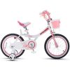 RoyalBaby Girls Bike Jenny 16 Inch Girl's Bicycle With Training Wheels Kickstand Basket Child's Cycle Pink