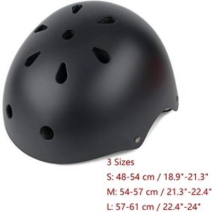 Kids Bike Helmet, Adjustable and Multi-Sport, from Toddler to Youth, 3 Sizes (Black)