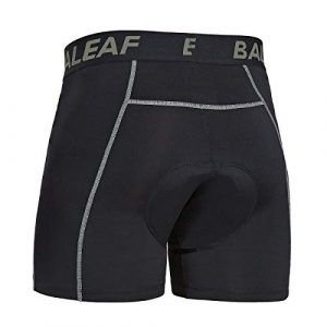 Baleaf Men's Cycling Underwear Shorts 3D Padded Bike Bicycle Pants Quick-Dry Tights Gray Size L