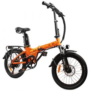 kkbike Folding Electric Bike 20 inch E-Bike 400W Adults Electric Bicycle with Shimano 7 Speed Removable 48V 12Ah Battery Commuter City Bike for Women Men