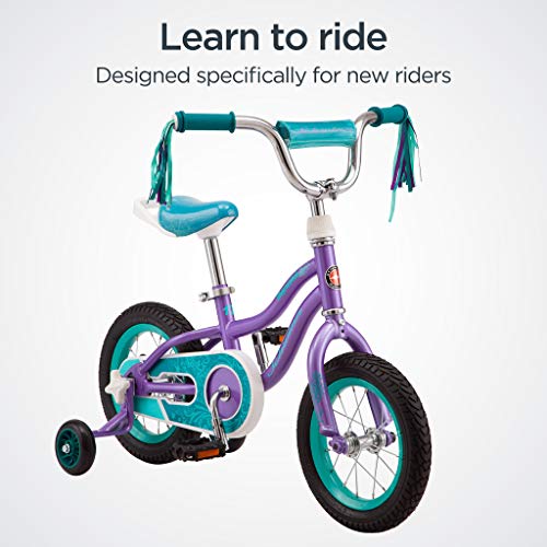 Schwinn Hopscotch Quick Build Kids Bike, 12-Inch Wheels, Smart Start Steel Frame, Easy Tool-Free Assembly, Purple