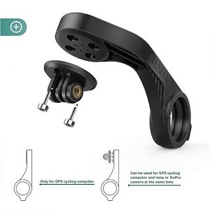 TUSITA Out Front Mount Compatible with Garmin Bike GPS Computer,XOSS G/G+,iGPSPORT GPS - Cycling Handlebar 25.4mm 31.8mm Light Holder Camera Bracket - Bicycle Combo Extended Mount Road MTB Accessories