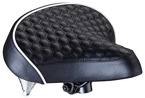 Schwinn Comfort Bike Seat, Quilted, Wide Saddle, Black