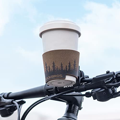 ROCKBROS Bike Handlebar Coffee Cup Holder Bicycle Water Bottle Holder Drink Holder for Commuter Bike Scooter Cruiser