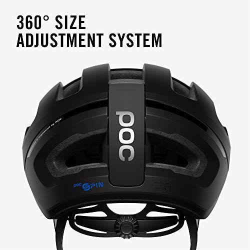 POC, Omne Air Spin Bike Helmet for Commuters and Road Cycling, Lightweight, Breathable and Adjustable, Uranium Black Matt, Medium