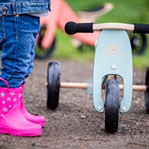 Kinderfeets TinyTot 2-in-1 Wooden Balance Bike and Tricycle - Easily Convert from Bike to Trike | Sustainable and Eco-Friendly | Adjustable Riding Balance Toy for Kids and Toddlers (Sage)