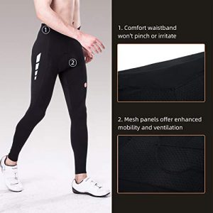 Souke Sports Men's Bike Pants Long 4D Padded Cycling Tights Leggings Outdoor Riding Bicycle