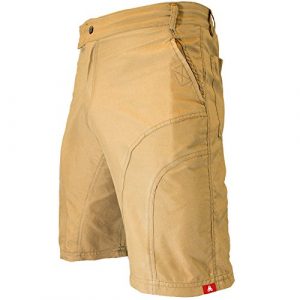 The Pub Crawler - Men's Loose-Fit Baggy Bike Shorts for Commuter or MTB Cycling (Large, Khaki)