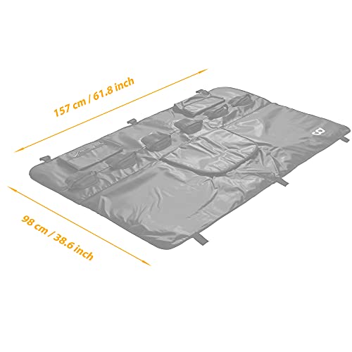 CyclingDeal Tailgate Bike Pads - 61.4" Wide - Bicycle Rack Cover for Pickup Truck - Truck Bed Car MTB Carrier - Great for Mountain Bikes - Size L (6 Bikes)