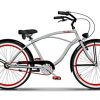 VIVELO Rider Beach Cruiser for Men Complete Bike | Lightweight Aluminium Frame, Coaster Brake, Lights Set, 26-Inch | Adult Bicycle Perfect for City, Outdoors, Terrain, Urban Hills | (3-Speed, Boss)