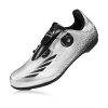 Unisex Unlocked Cycling Shoes, Mens Womens Gym Spinning Bike Shoes Spin Footwear Silver