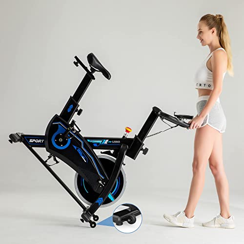 Leikefitness Exercise Bike,Indoor Cycling Bike, Stationary Bike Magnetic Resistance Quiet and Smooth for Home Cardio Workout with Digital Monitor P80400(Black)
