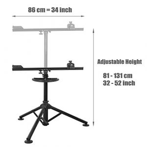 BIKEHAND Bicycle Repair Mechanics Workstand -for Home or Professional Team Use - Mountain or Road Bike Maintenance with Plate Tools Holder - Aluminum Pro Sports