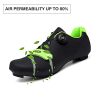 Men Road Bike Cycling Shoes Premium Microtex Shoes with Cleat Men SPD Shoes Black White Men Cycling Spinning Shoes