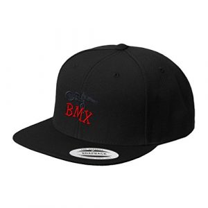 Speedy Pros Free Style BMX Embroidered Flat Visor Snapback Hat Black