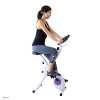 Xspec Foldable Stationary Upright Exercise Folding Workout Indoor Cycling Bike, Purple
