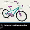 Schwinn Elm Girls Bike for Toddlers and Kids, 20-Inch Wheels, Teal