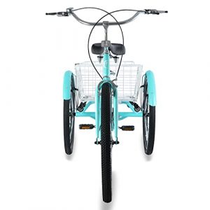 MOPHOTO Adult Tricycles Single Speed Three Wheel Bike for Adults, 20 24 26 inches Adult Trikes for Men, Women, Seniors with Low Step Through