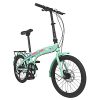 MOPHOTO Folding Bicycles Portable 7 Speed Foldable Bikes, 20 Inch Wheels Fold Bikes with Disc Brakes for Adults, Women, Men.