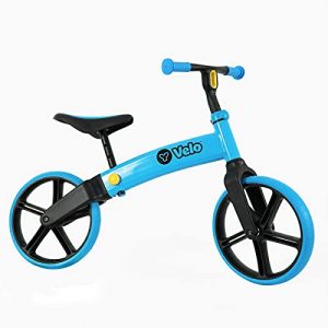 Yvolution Y Velo Senior Balance Bike 12" | No Pedal Push Bicycle for Kids Ages 3-5 Years Old (Blue)