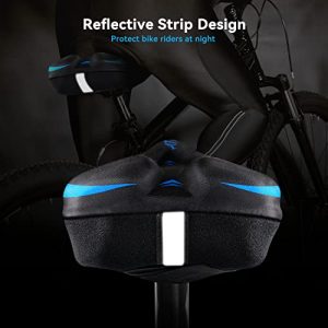 Bike Seat Cushion,Attabike Soft Gel Bike Seat Cover, Bike Saddle Cushion with Water & Dust Resistant Cover