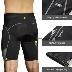 Santic Cycling Men's Shorts Biking Bicycle Bike Pants Half Pants 4D Coolmax Padded Gray M