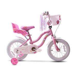 COEWSKE Kid's Bike Steel Frame Children Bicycle Little Princess Style 16 Inch with Training Wheel (16