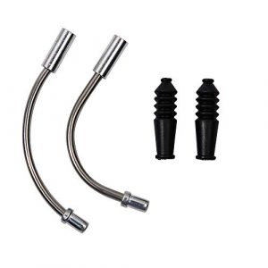 EACOZY Bike V Brake Noodle Cable Guide Pipe, Bicycle Brake Pipe with Rubber Boots for Mountain Bikes Bicycles