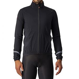 Castelli Cycling Emergency 2 Rain Jacket for for Road and Gravel Biking I Cycling - Light Black - XX-Large