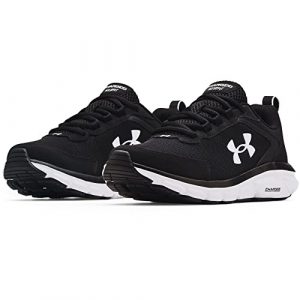 Under Armour Women's Charged Assert 9, Black (001)/White, 10 M US