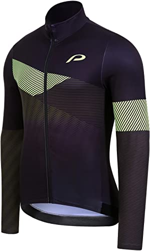 Protective Heat-regulating Men's MTB Cycling Long Sleeve Jersey for Autumn/Winter - Crafted with Recycled Material Dark Olive