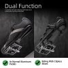 ROCKBROS Mountain Bike Pedals Aluminum Pedals Compatible with SPD Dual Function Clipless Pedals Flat Platforms Lightweight Anti-Skid 9/16 for Mountain Road Bicycles